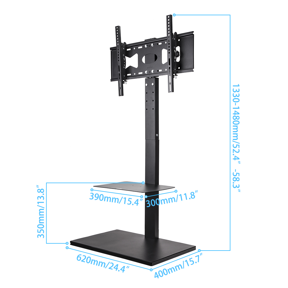 Universal Floor TV Stand Base Swivel Mount Bracket Fit 32"to 65" HD LED